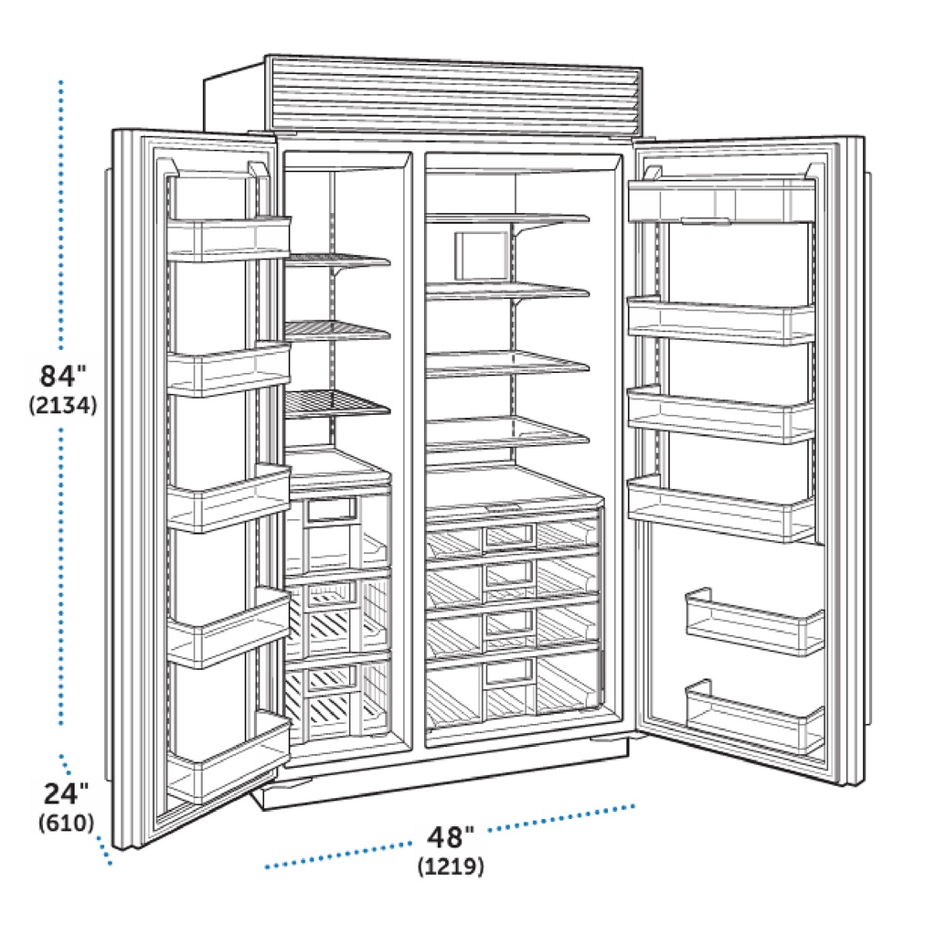 Refrigerador Side-by-Side 48", Sub-Zero 