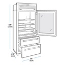 Refrigerador Puerta de Vidrio PRO de 36", Sub-Zero 