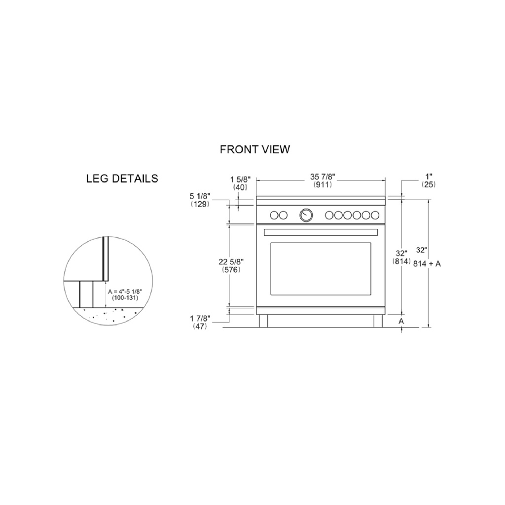 Estufa Professional Series 36", Blanco, Bertazzoni 
