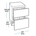 Cajones de congelador 24", Sub-Zero 