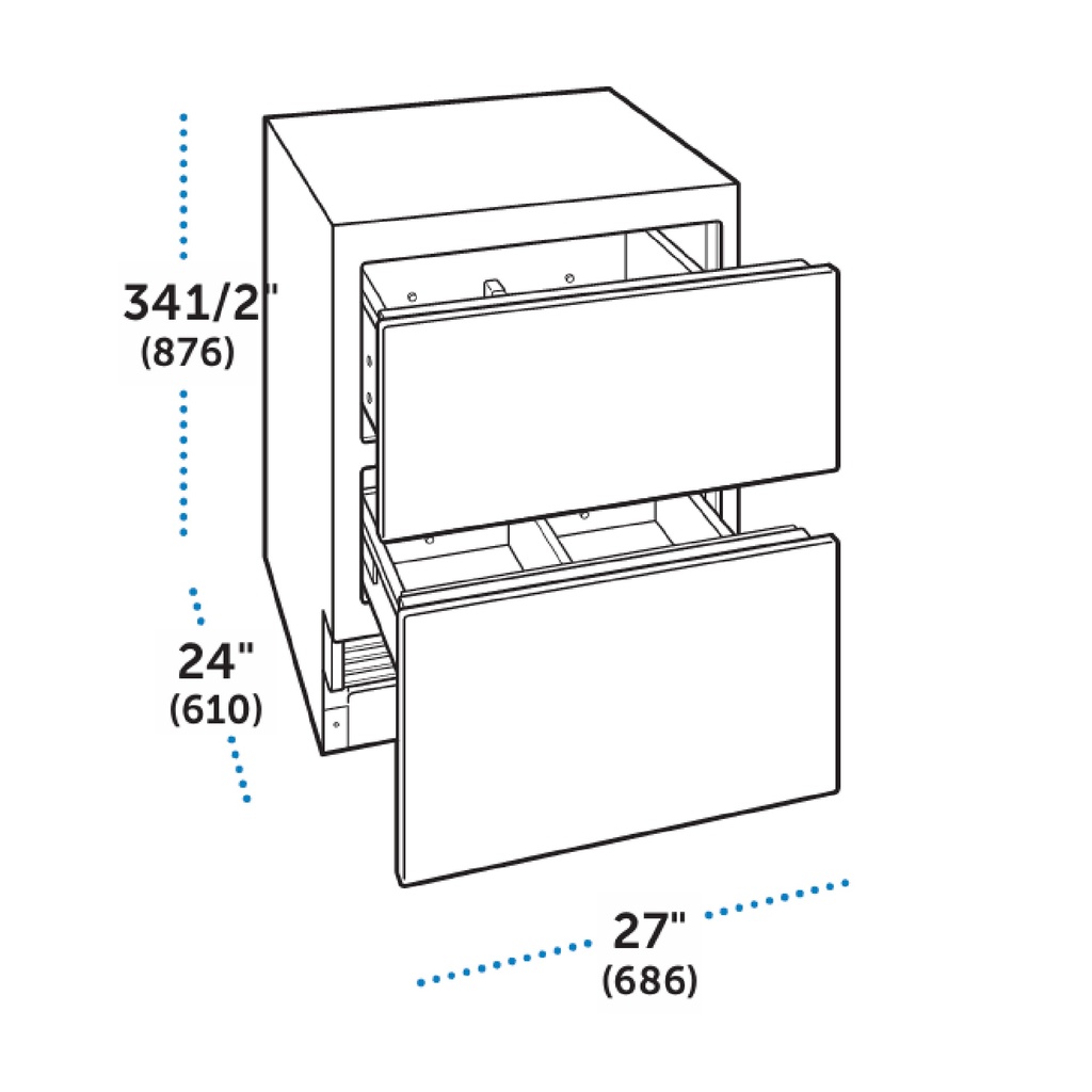 Cajones de Refrigerador 27", Sub-Zero 