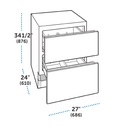 Cajones de Refrigerador 27", Sub-Zero 