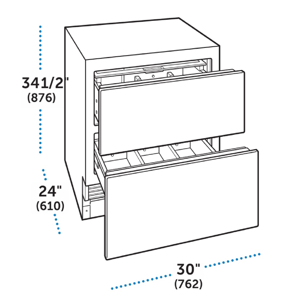 Cajones de refrigerador 30", Sub-Zero 