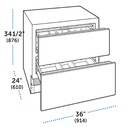 Cajones de refrigerador 36", Sub-Zero 