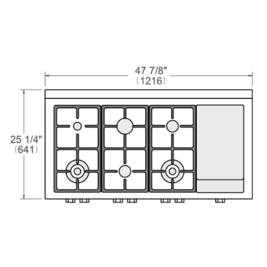 Parrilla de Gas 48″, Bertazzoni 