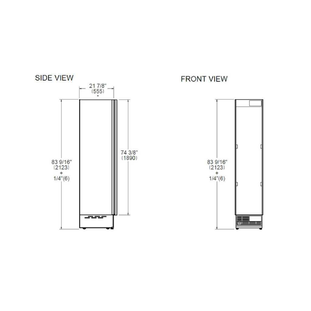 Congelador de Columna 18" Panelable , Bertazzoni 
