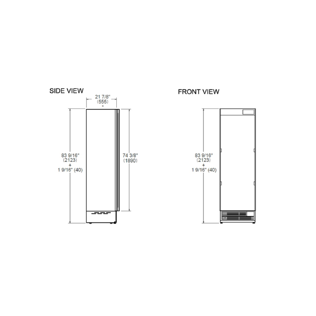 Congelador de Columna 24" Panelable , Bertazzoni
