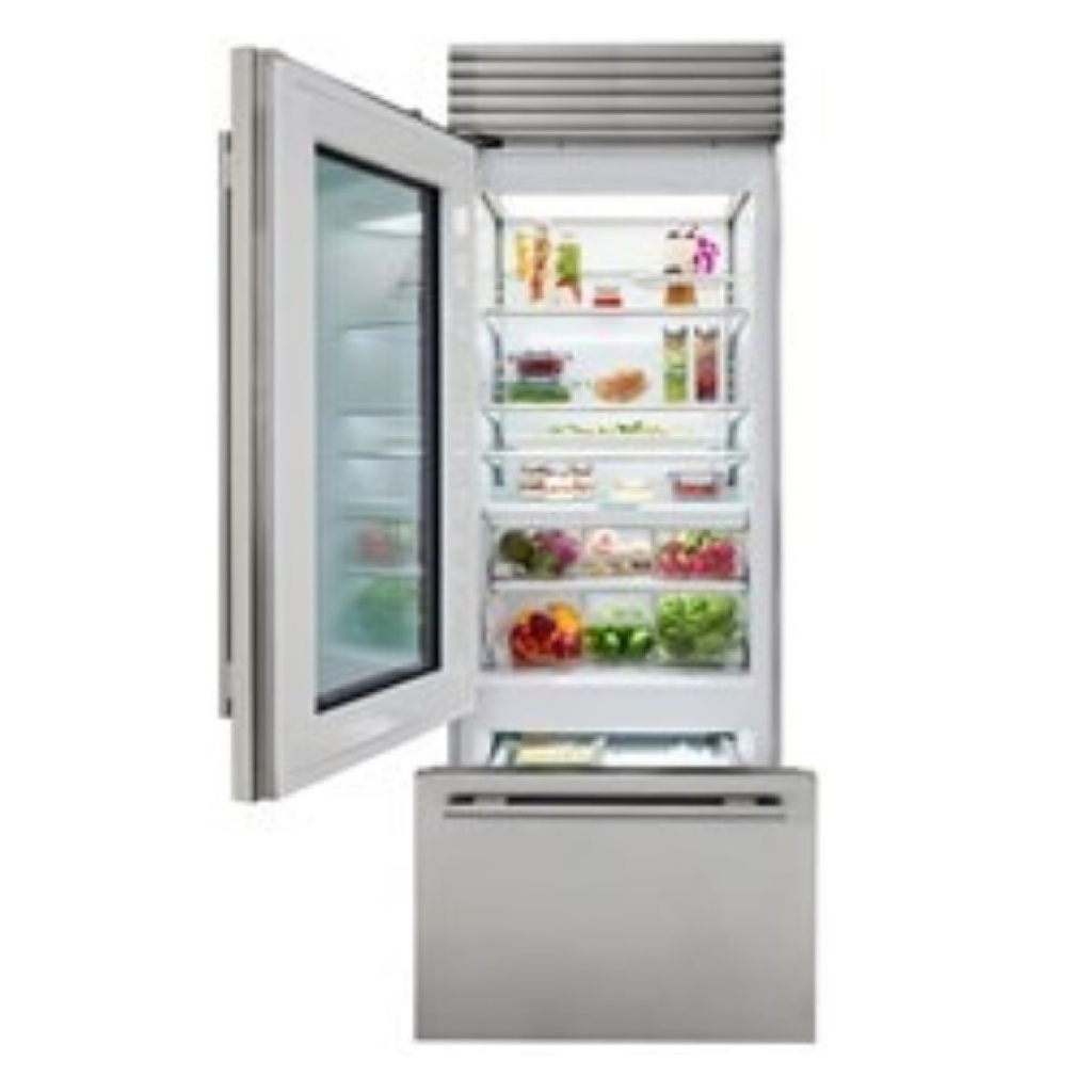 Refrigerador/congelador con Puerta de Vidrio 30", Sub-Zero 